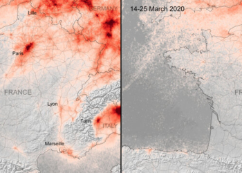 Спутник показал, как благодаря карантину очистился воздух в Европе (ФОТО)