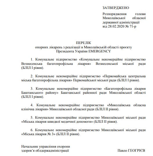 План-график реализации на Николаевщине проекта Президента Украины EMERGENCY утвержден - договоры на обследование и проектирование уже должны быть заключены (ДОКУМЕНТЫ) 3