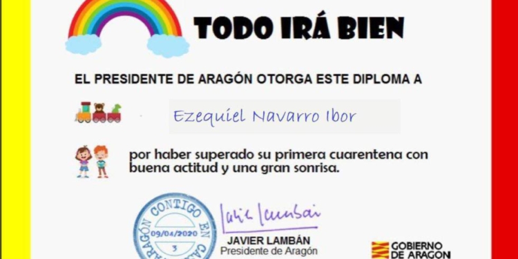 Диплом за терпение: в испанском Арагоне придумали, как поддержать детей на карантине