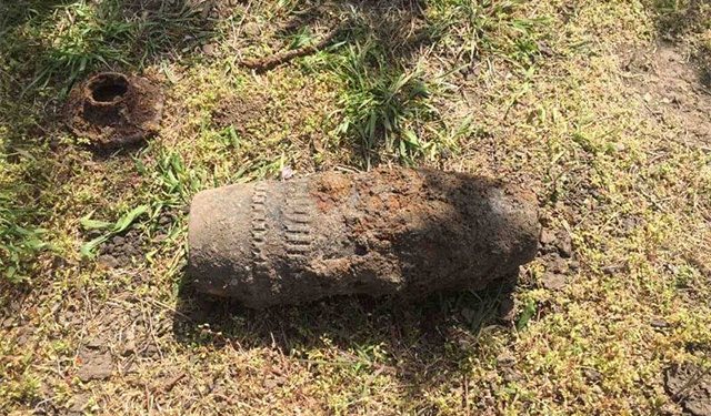 Пиротехники обезвредили артснаряд, найденный на даче в Заводском районе Николаева (ФОТО)