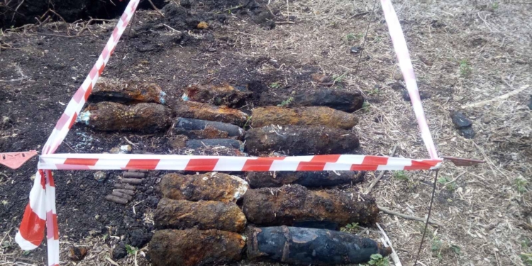 Спасатели Николаевщины уничтожили 27 артснарядов и 5 взрывателей (ФОТО)