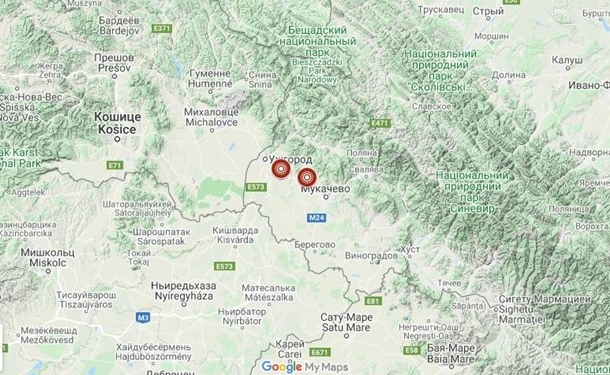 На Закарпатье зафиксировали два землетрясения