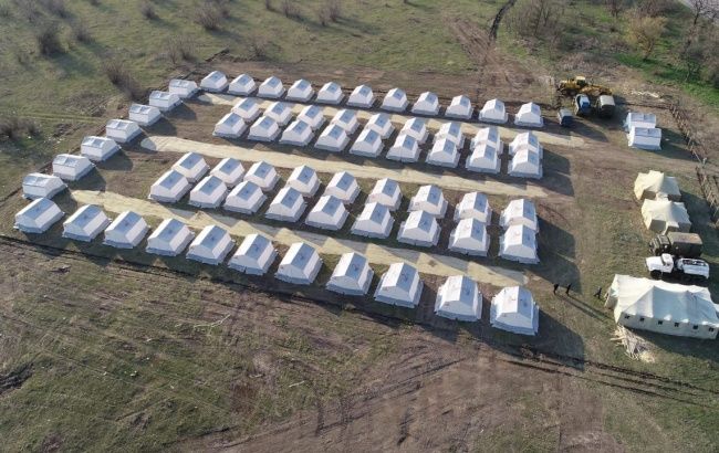 В Днепропетровской области установили палаточный лагерь для обсервации 1