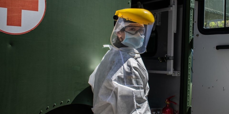 У очаковских «морских котиков» провели учения по противодействию коронавирусу (ФОТО)