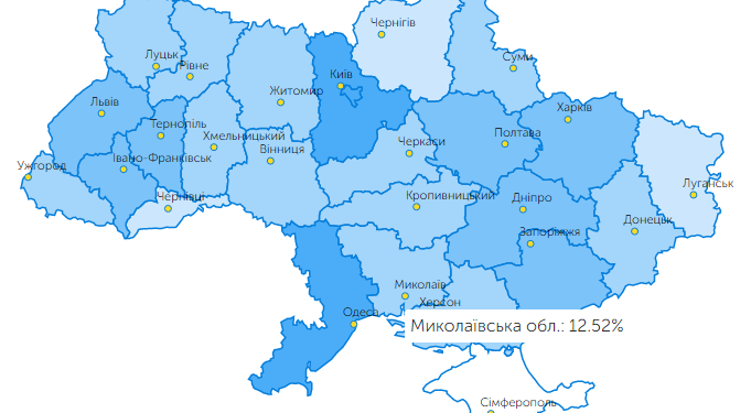 Только 12,52% жителей Николаевской области придерживаются домашней изоляции (ИНФОГРАФИКА)