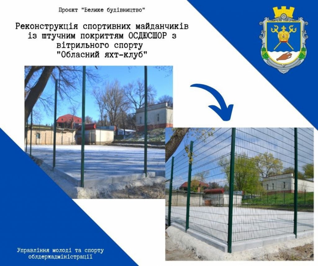 На спортивной площадке в Николаевском яхт-клубе обновили покрытие и установили новое ограждение 1
