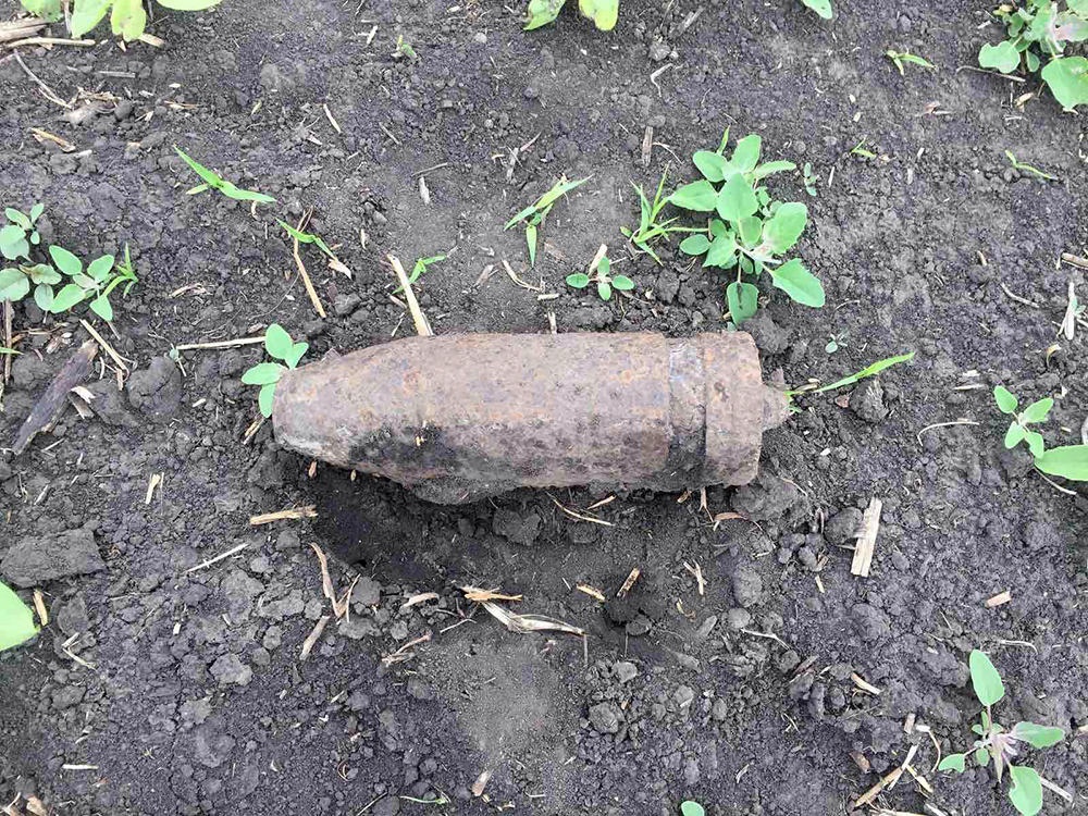 Пиротехники ГСЧС обезвредили артснаряд калибром 76 мм, найденный в Баштанском районе пастухом (ФОТО) 1