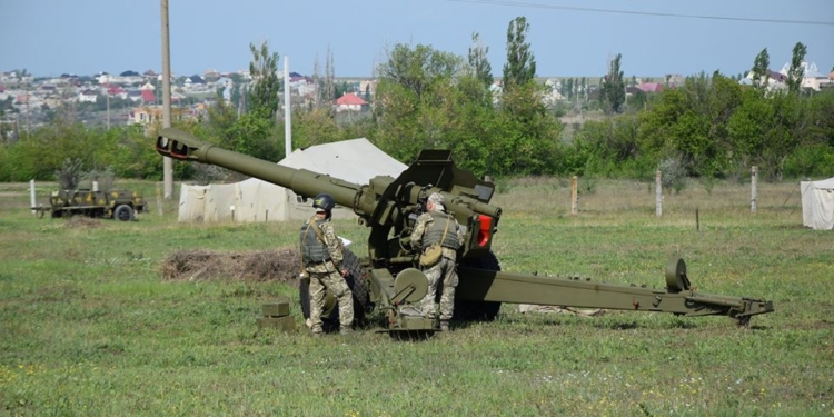 Артиллеристы Военно-Морских Сил ВС Украины провели учения на Николаевщине (ФОТО)