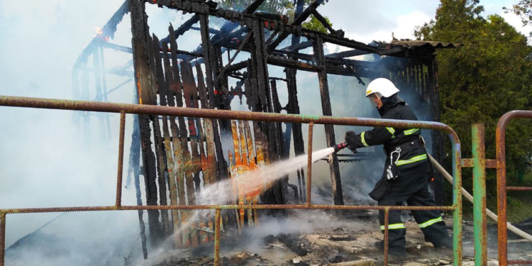 В Николаеве и Вознесенске тушили хозпостройки, а в Очакове – уже неоднократно горевшую неработающую базу отдыха (ФОТО)