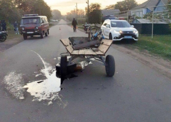 Во Врадиевке подросток на мотоцикле врезался в мотоблок (ФОТО)