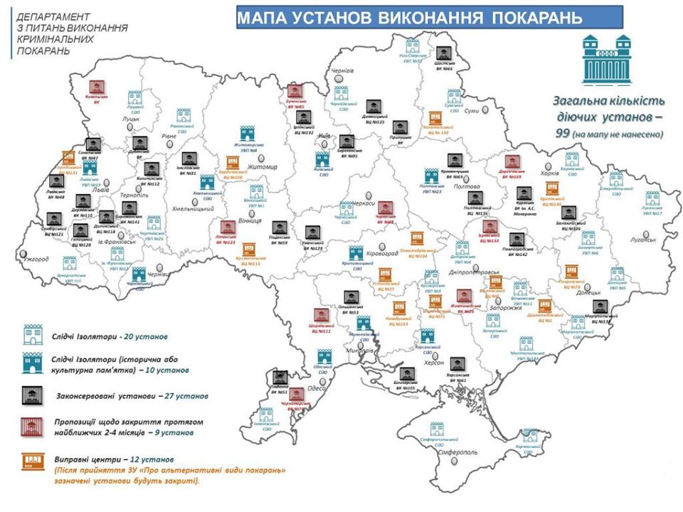 В Раду внесен законопроект о продаже тюрем: в список включены Николаевское СИЗО и Ольшанская колония 2