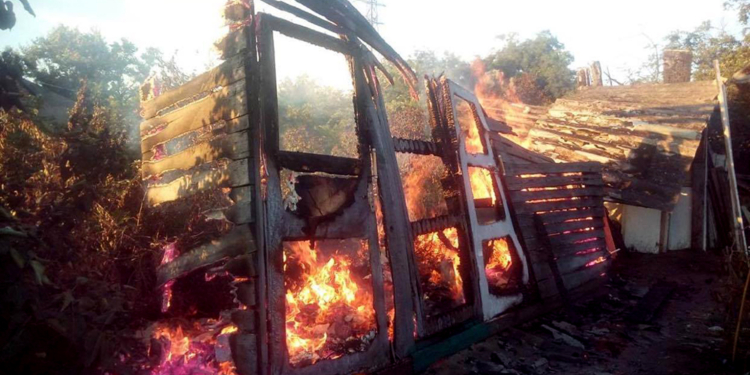 Пожар в садовом обществе в Николаеве. Причину ищет полиция (ФОТО)