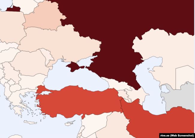 Испанский телеканал показал карту с российским Крымом 1