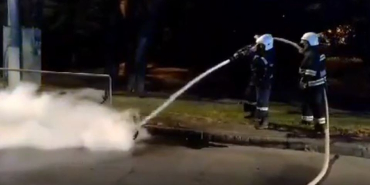 В Николаеве загорелся электроскутер (ВИДЕО)