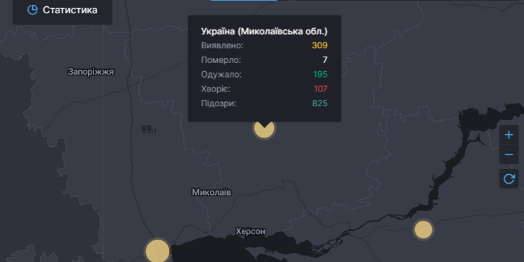 Коронавирус в Украине: названы регионы с наибольшим числом зараженных за сутки