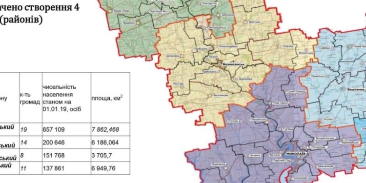В Николаевской области образовано 4 района – ВР приняла постановление