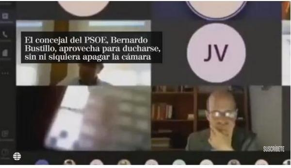 Неудобно получилось: испанский чиновник случайно провёл видеоконференцию из душа (ВИДЕО)