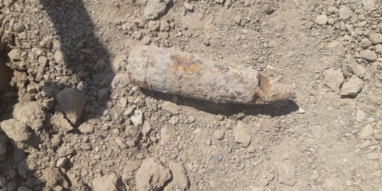 В Николаевской области у обочины дороги нашли 50-мм снаряд