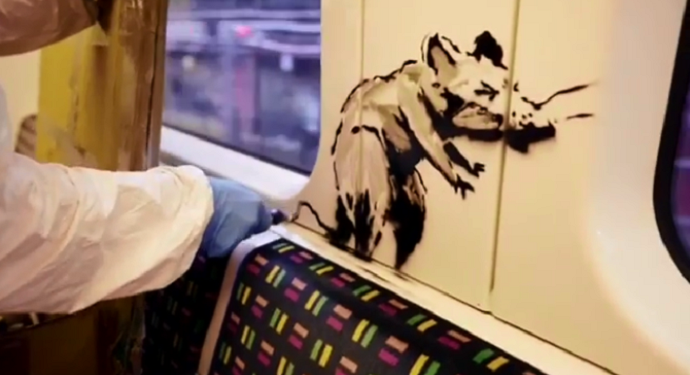 Новое граффити Бэнкси о пандемии коронавируса уже стерли