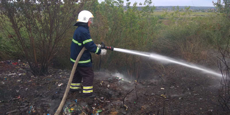 На Николаевщине спасатели потушили пожар пшеницы на корню и 4 пожара сухой травы и мусора (ФОТО)