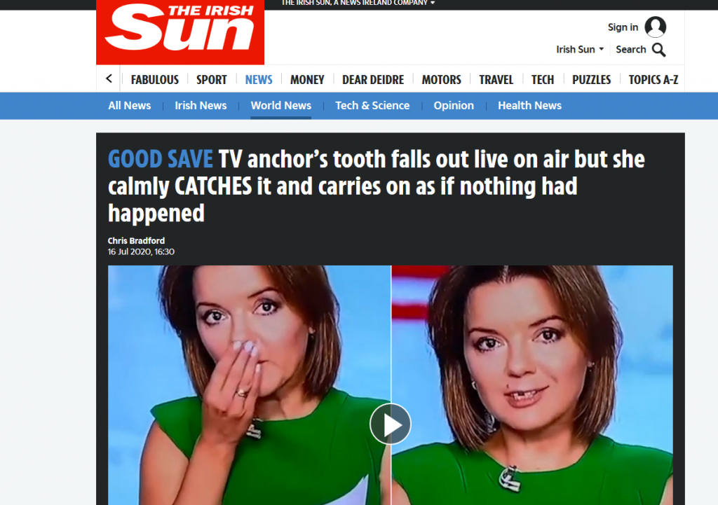 Ведущая новостей "1+1" стала мировой знаменитостью, потеряв зуб во время прямого эфира (ФОТО, ВИДЕО) 11