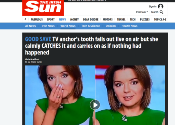 Ведущая новостей “1+1” стала мировой знаменитостью, потеряв зуб во время прямого эфира (ФОТО, ВИДЕО)