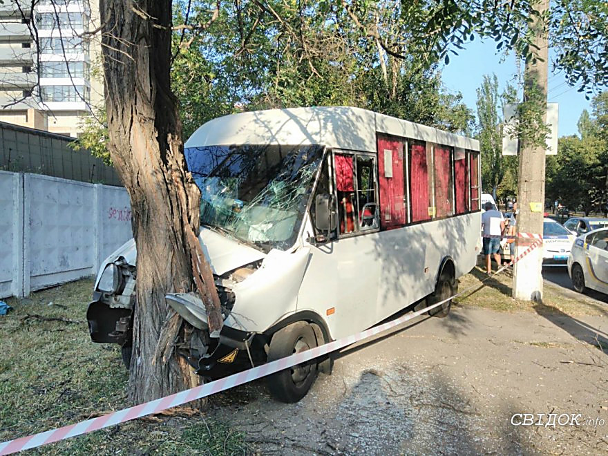 На центральном проспекте Николаева "маршрутка" врезалась в дерево, 9 пострадавших (ФОТО, ВИДЕО) 7