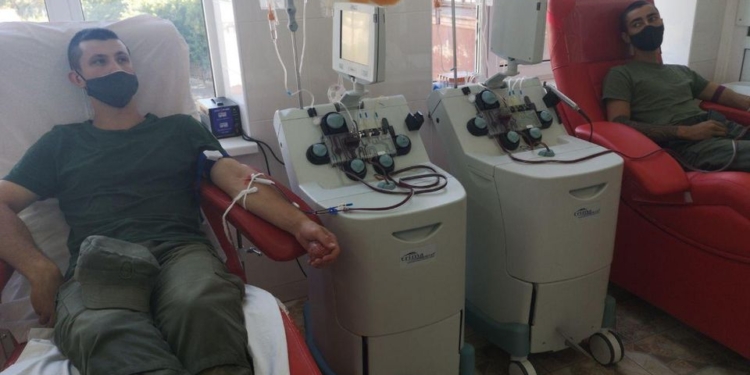 Гвардейцы Николаевского полка Национальной гвардии Украины сдали кровь для тяжелобольного ребенка (ФОТО)