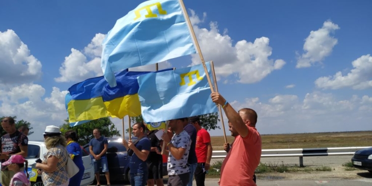 “Мотопробег Единства” достиг админграницы с оккупированным Крымом (ФОТО)