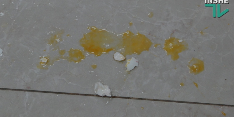 В Николаеве представителей ОПЗЖ забросали яйцами (ФОТО, ВИДЕО)