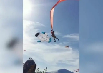 На Тайване воздушный змей поднял в небо 3-летнюю девочку, запутавшуюся в «хвосте» (ВИДЕО)