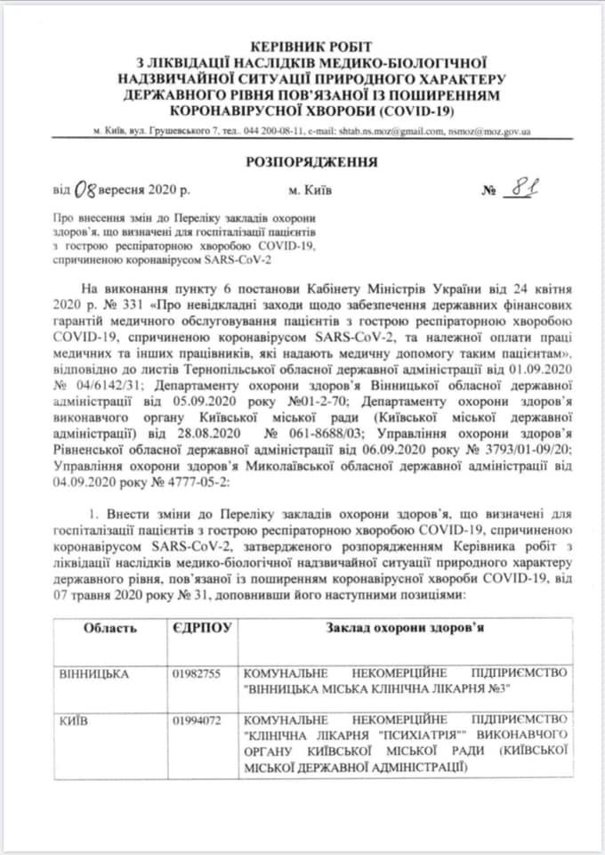 Городской больнице №3 в Николаеве дали право госпитализировать больных с COVID-19, денег пока не дали 1