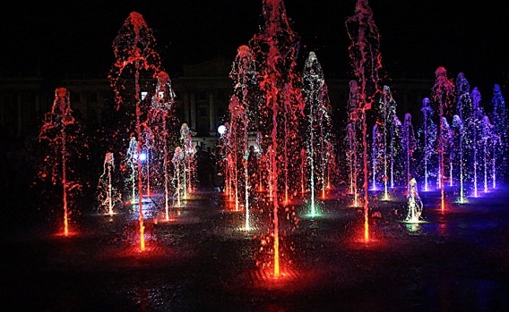 В Николаеве показали, как выглядит подсветка Соборной площади с высоты  (ВИДЕО)