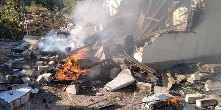 Взрыв газового баллона разрушил летнюю кухню в Николаевской области (ФОТО)