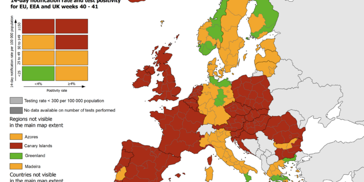 Евросоюз тоже «раскрасили» в соответствии с уровнем эпидемиологической опасности – в какие зоны попали страны (КАРТА)