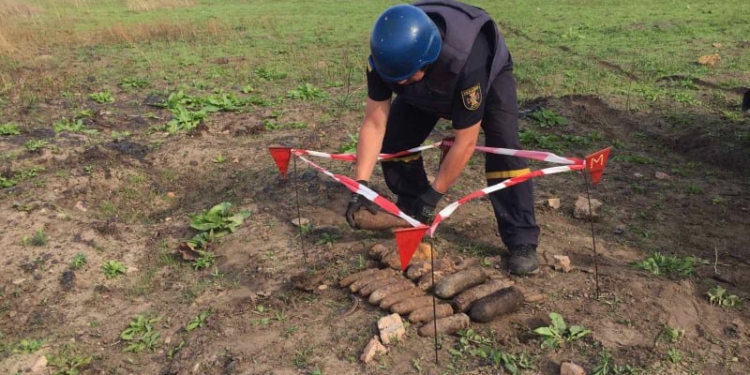 Николаевские пиротехники нашли 28 взрывоопасных предметов в Новобугском районе (ФОТО)