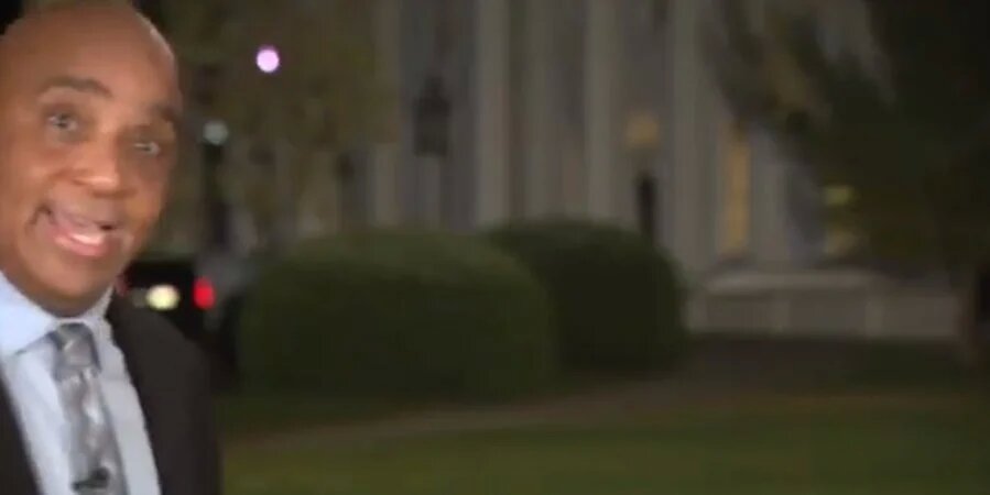 Животные за Трампа? На корреспондента CNN прямо перед эфиром возле Белого Дома напал енот (ВИДЕО) 1