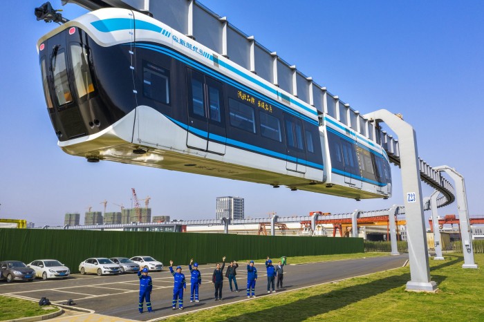 В Китае прошли испытания беспилотного "небесного" поезда (ФОТО) 6