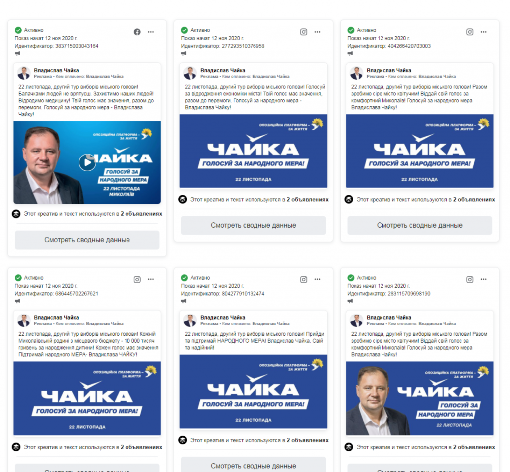 Второй тур выборов мэра Николаева: больше всего на рекламу в Facebook потратил Александра Сенкевич - ОПОРА 5