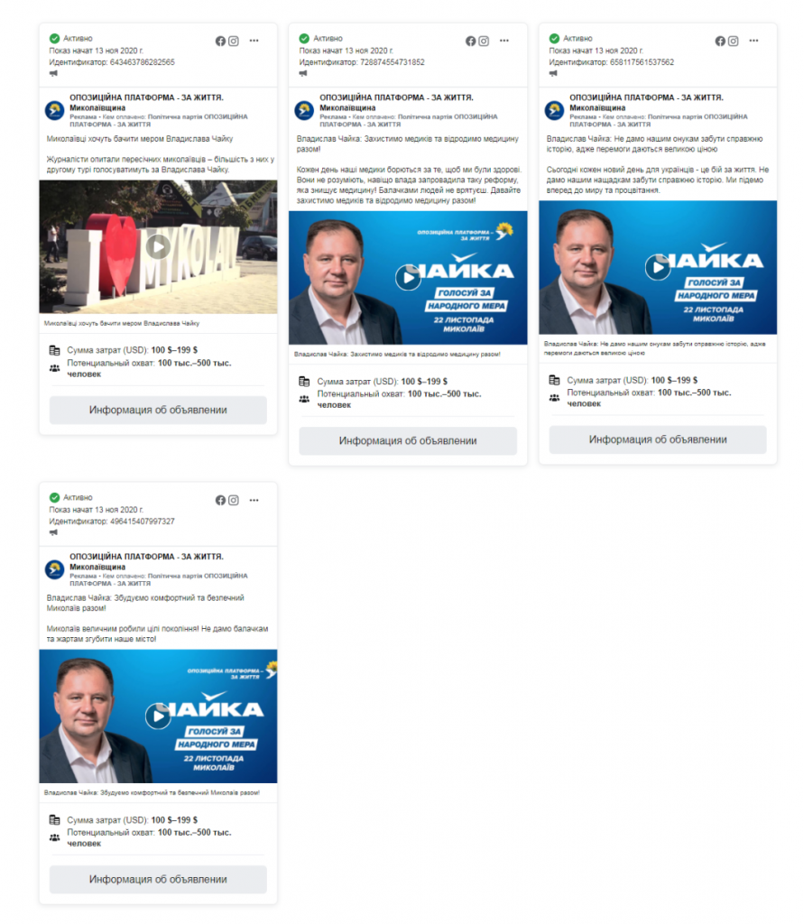 Второй тур выборов мэра Николаева: больше всего на рекламу в Facebook потратил Александра Сенкевич - ОПОРА 7