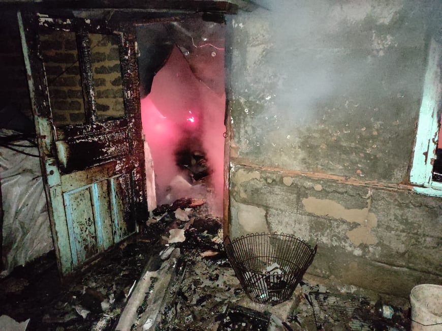 Ночью в Доманевском районе из-за короткого замыкания загорелся дом 1