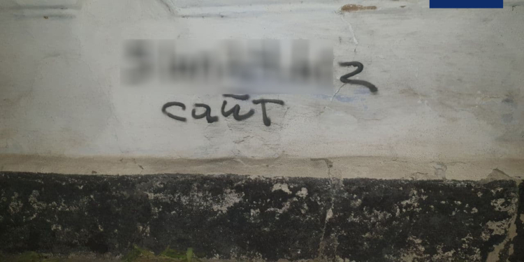 В Николаеве патрульные задержали двух парней, которые наносили рекламу наркотиков (ФОТО)