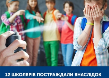 В Украине 12 школьников пострадали в результате распыления газового баллончика, из них 7 – на Николаевщине