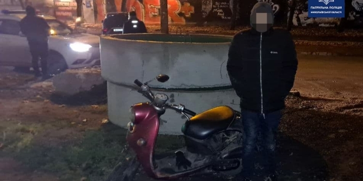 В Николаеве патрульные задержали водителя мопеда «под кайфом» (ФОТО)