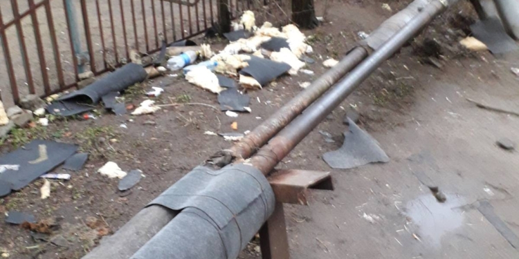 Теплосеть «Николаевоблтеплоэнерго» пострадала от рук вандалов (ФОТО)