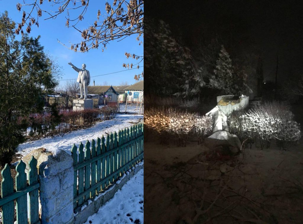 Последний в Украине памятник Ленину снесли (ФОТО, ВИДЕО) 1