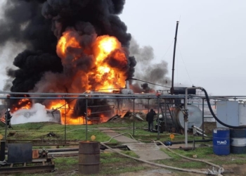 Под Николаевом на складе ГСМ горит цистерна с нефтепродуктами (ФОТО)
