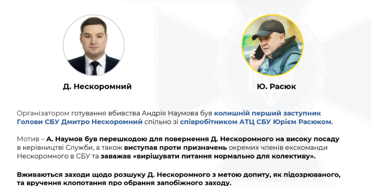 СБУ опубликовала детали организации заказного убийства бывшим первым замом Баканова (ВИДЕО, ФОТО, АУДИО)