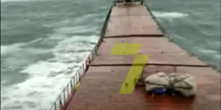 В Сети показали, как разломился украинский сухогруз Arvin, который затонул у берегов Турции (ВИДЕО)