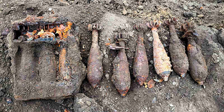 Житель Вознесенска на своем огороде выкопал 2 минометных мины. А там оказалось еще 7 (ФОТО)